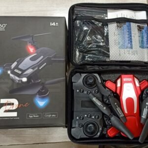 Drone J2 Foldable FPV Drone with Dual Camera, Obstacle Avoidance, Altitude Hold, Headless Mode, 15 Min Flight Time | Compact Portable RC Quadcopter for Beginners & Kids