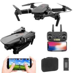 E88 Foldable 4K Mini Drone RC Quadrocopter With WIFI FPV Wide Angle HD Dual Camera